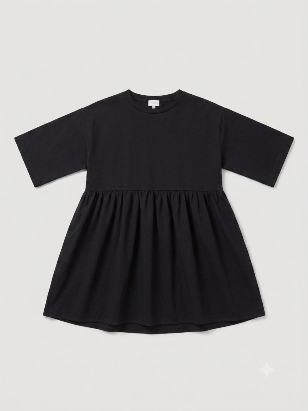 Lowrys Farm Short-Sleeve Babydoll T-Shirt Dress, Japan High-Quality Cotton